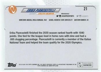 2021 Topps On-Demand Set #8 - Athletes Unlimited Softball #21 Erika Piancastelli Back